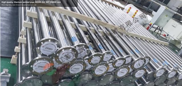 High-quality titanium welded pipe SB265 Gr2 80T DN600 mm