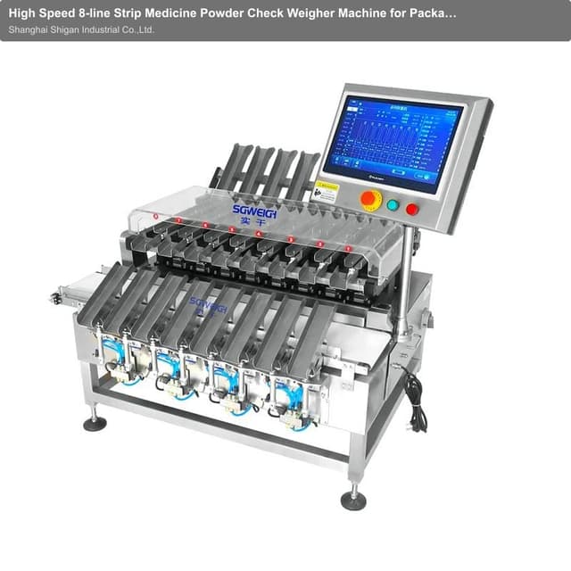 High Speed 8-line Strip Medicine Powder Check Weigher Machine for Packaging Lines