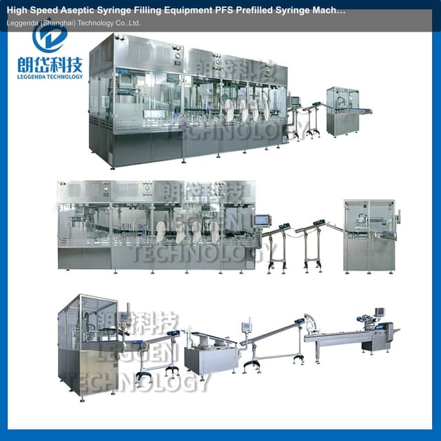 High Speed Aseptic Syringe Filling Equipment PFS Prefilled Syringe Machine
