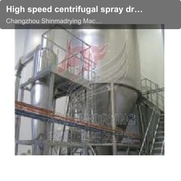 High speed centrifugal spray dryer