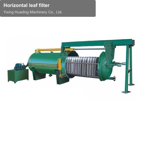 Horizontal leaf filter