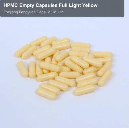 HPMC Empty Capsules Full Light Yellow