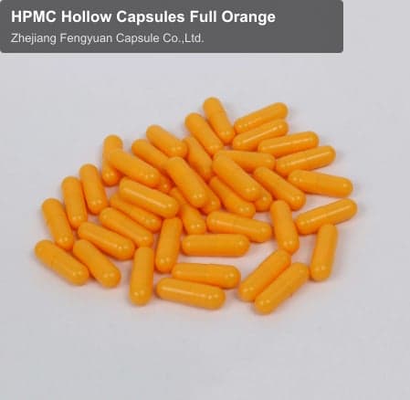 HPMC Hollow Capsules Full Orange