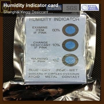 Humidity indicator card