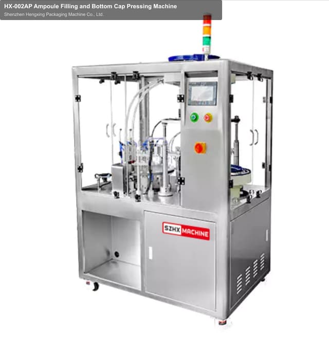 HX-002AP Ampoule Filling and Bottom Cap Pressing Machine