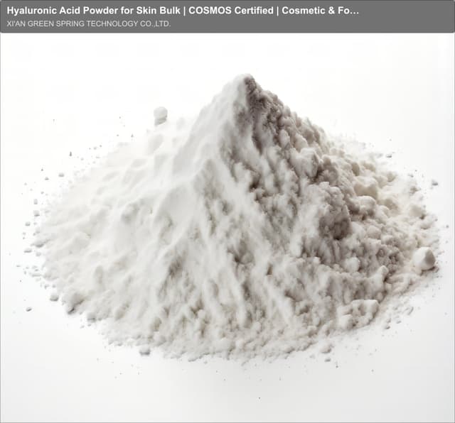 Hyaluronic Acid Powder for Skin Bulk | COSMOS Certified | Cosmetic & Food Grade | Multi-Molecular Weight | Green Spring Technology
