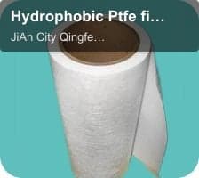 Hydrophobic Ptfe filter membrane with pet support layer