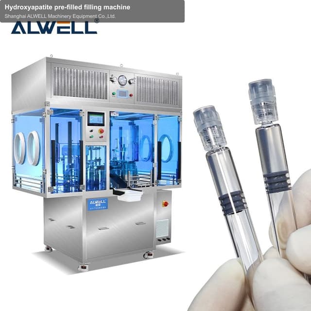 Hydroxyapatite pre-filled filling machine