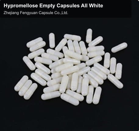 Hypromellose Empty Capsules All White
