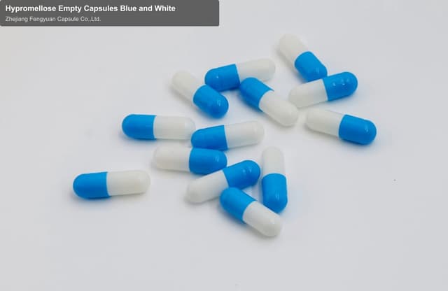 Hypromellose Empty Capsules Blue and White