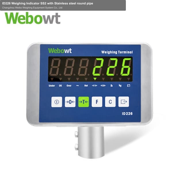 ID226 Weighing Indicator SS2 with Stainless steel round pipe