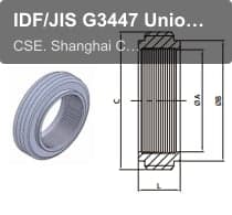 IDF/JIS G3447 Unions IDF-15R RECESSLESS MALE