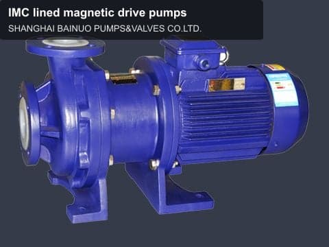 IMC lined magnetic drive pumps