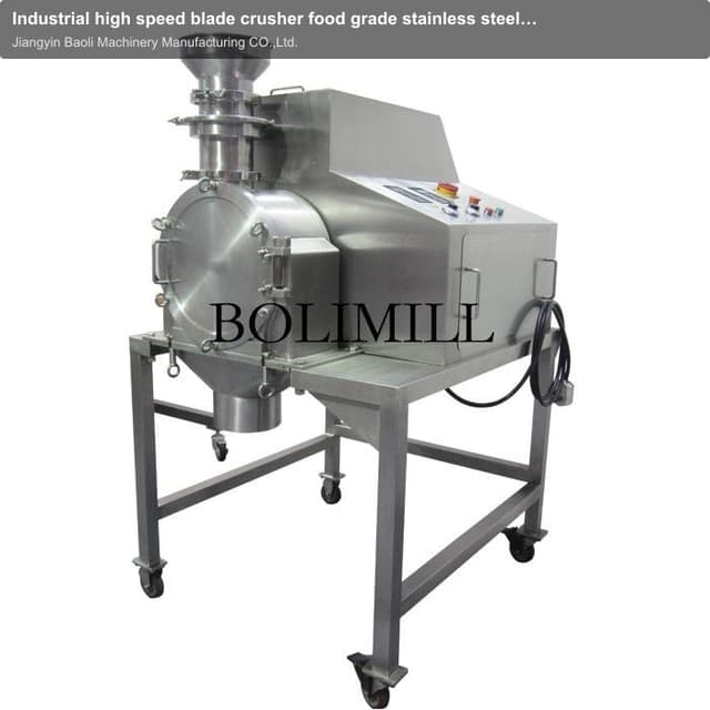 Industrial high speed blade crusher food grade stainless steel chemical raw material grain particle crushing