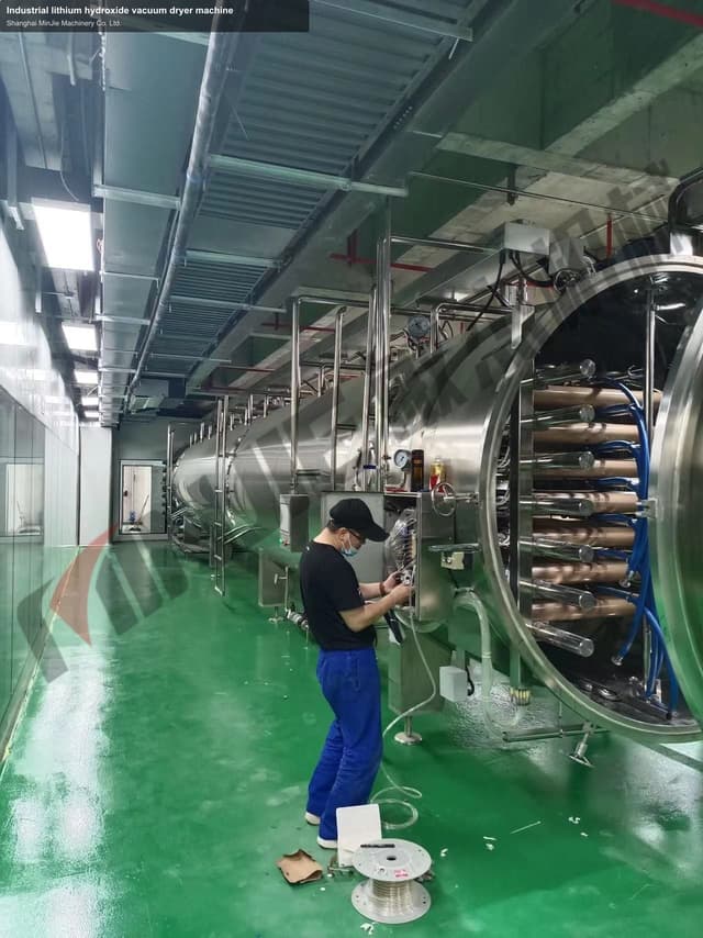 Industrial lithium hydroxide vacuum dryer machine
