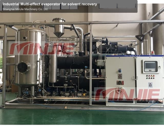 Industrial Multi-effect evaporator for solvent recovery