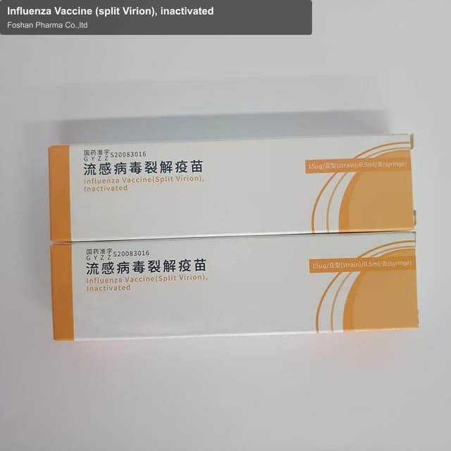 Influenza Vaccine (split Virion), inactivated