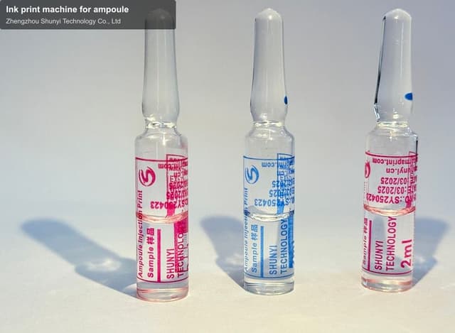 Ink print machine for ampoule