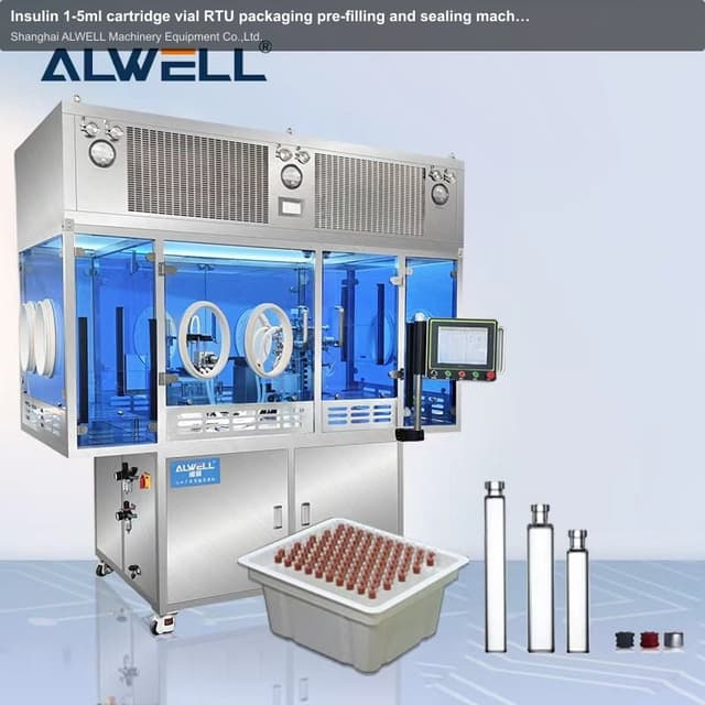 Insulin 1-5ml cartridge vial RTU packaging pre-filling and sealing machine fully automatic filling machine