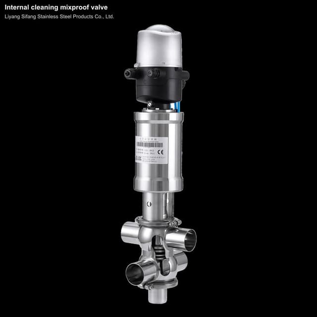 Internal cleaning mixproof valve