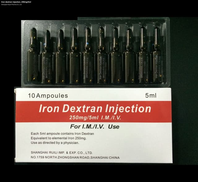 Iron dextran injection, 250mg/5ml