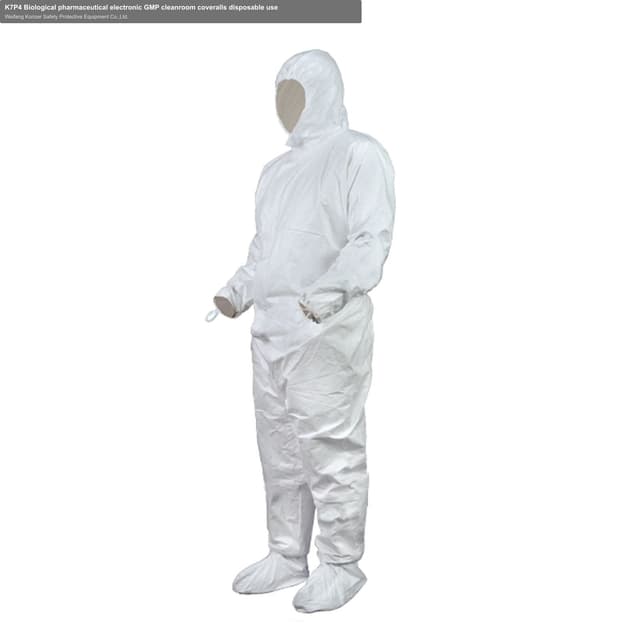 K7P4 Biological pharmaceutical electronic GMP cleanroom coveralls disposable use