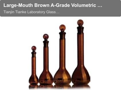 Large-Mouth Brown A-Grade Volumetric Flask,IN