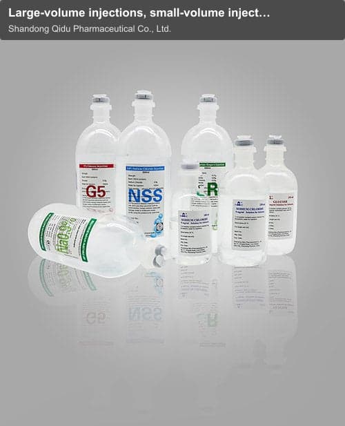 Large-volume injections, small-volume injections, tablets, capsules