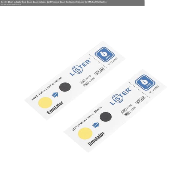 Level 6 Steam Indicator Card Steam Steam Indicator Card Pressure Steam Sterilization Indicator Card Medical Sterilization