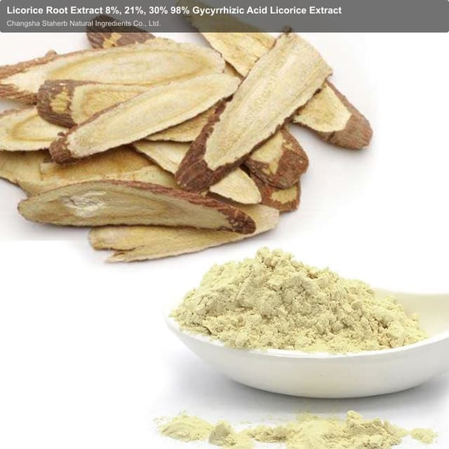 Licorice Root Extract 8%, 21%, 30% 98% Gycyrrhizic Acid Licorice Extract