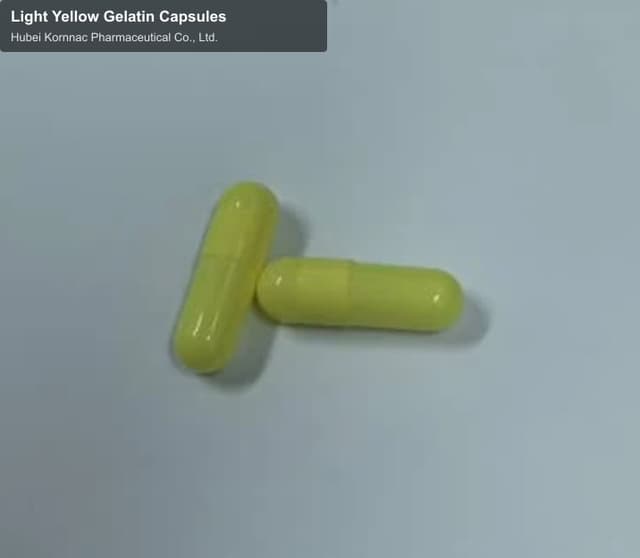 Light Yellow Gelatin Capsules