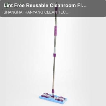 Lint Free Reusable Cleanroom Flat Cleaning Mop With Replaceable Microfiber Cloth
