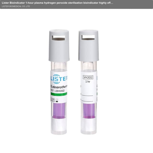 Lister Bioindicator 1-hour plasma hydrogen peroxide sterilization bioindicator highly effective verification