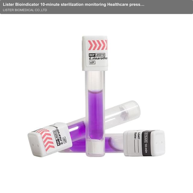 Lister Bioindicator 10-minute sterilization monitoring Healthcare pressure steam bioindicator