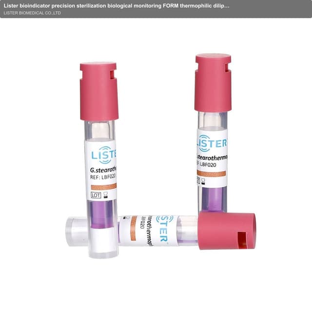 Lister bioindicator precision sterilization biological monitoring FORM thermophilic dilipidobacterium indicator