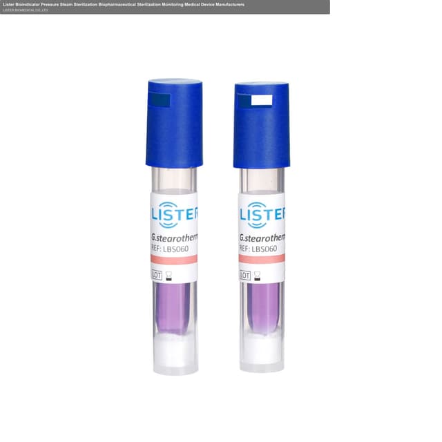 Lister Bioindicator Pressure Steam Sterilization Biopharmaceutical Sterilization Monitoring Medical Device Manufacturers