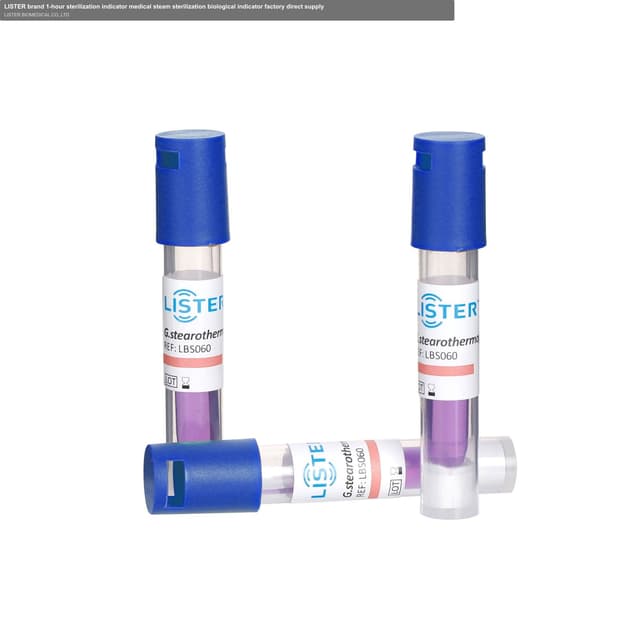 LISTER brand 1-hour sterilization indicator medical steam sterilization biological indicator factory direct supply