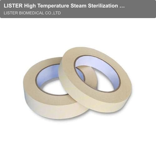 LISTER High Temperature Steam Sterilization Chemical Indicator Tape|Disposable sterilization supplies for medical use