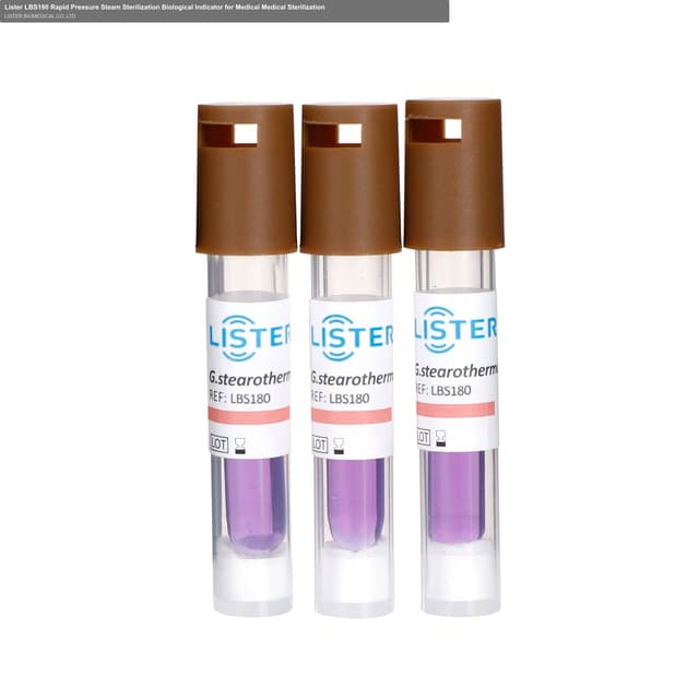 Lister LBS180 Rapid Pressure Steam Sterilization Biological Indicator for Medical Medical Sterilization