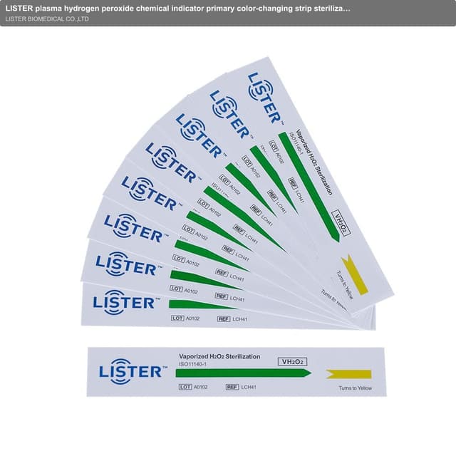 LISTER plasma hydrogen peroxide chemical indicator primary color-changing strip sterilization is efficient for medical use