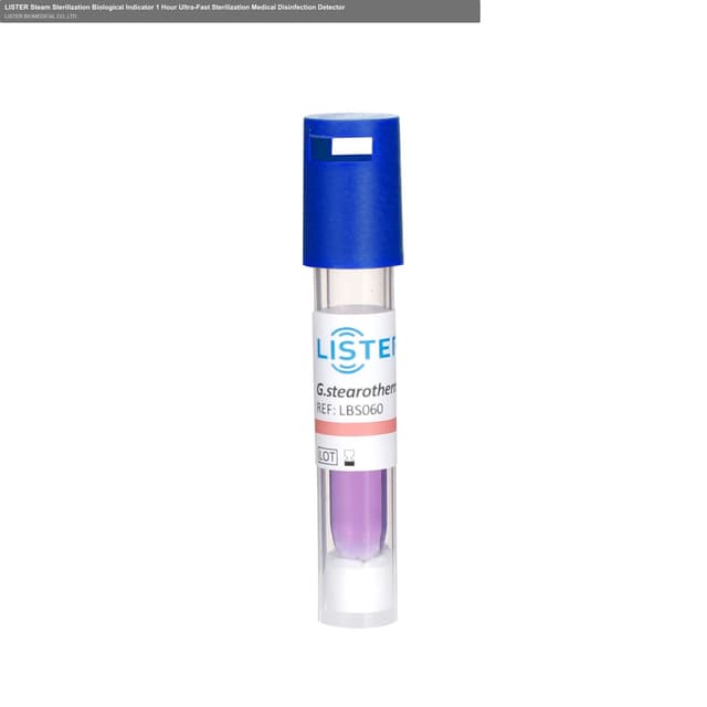 LISTER Steam Sterilization Biological Indicator 1 Hour Ultra-Fast Sterilization Medical Disinfection Detector
