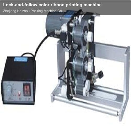 Lock-and-follow color ribbon printing machine
