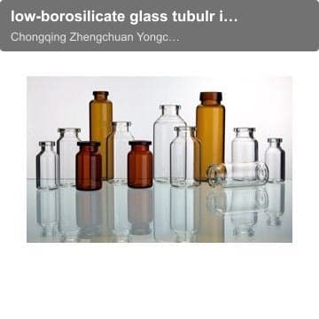 low-borosilicate glass tubulr injection vial