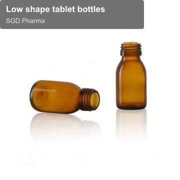 Low shape tablet bottles