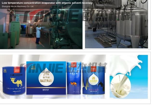 Low temperature concentration evaporator with organic solvent recovery