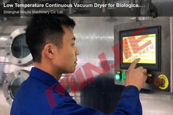 Low Temperature Continuous Vacuum Dryer for Biological Extract