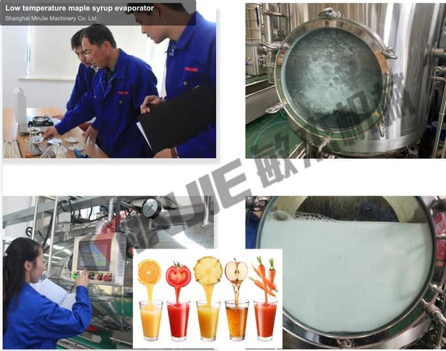 Low temperature maple syrup evaporator