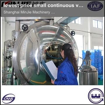 lowest price small continuous vacuum dryer for sale