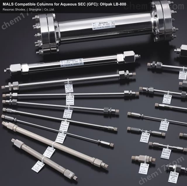 MALS Compatible Columns for Aqueous SEC (GFC): OHpak LB-800