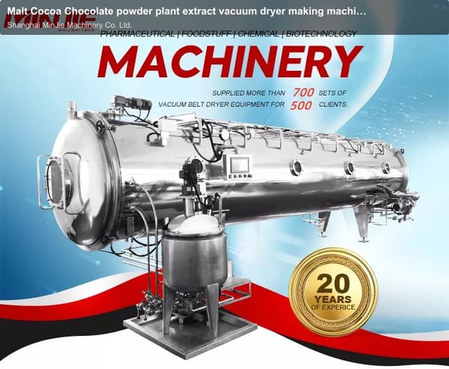 Malt Cocoa Chocolate powder plant extract vacuum dryer making machine